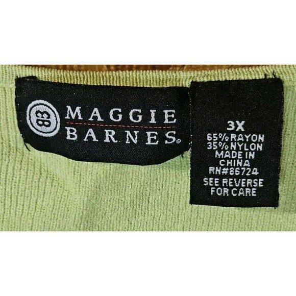 Maggie‎ Barnes Sweater Tank Womans 3x Green - Vintage - Picture 3 of 4